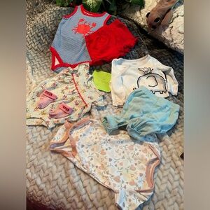 Baby Girls CUTIE PIE & MORE BRANDS 8 PCS 3-6 months 4 full Outfits for her EUC